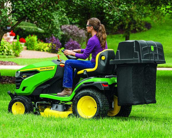 John deere riding mower deals leaf vacuum